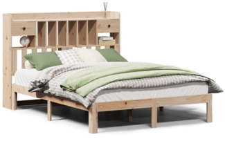 vidaXL Massivholzbett mit Regal ohne Matratze 140x200 cm Kiefer 3322601