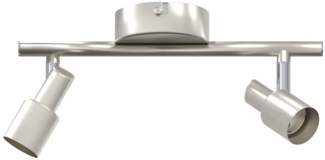 vidaXL Deckenstrahler mit Strahlern Nickel 25,5 x 8 x 11 cm Stahl 4108207