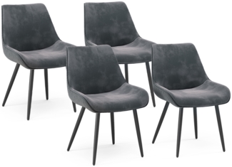 Vicco Esszimmerstuhl Anthrazit 4er Set, Eleganza
