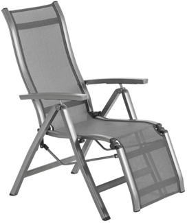 Dehner Gartenstuhl Relaxstuhl Chicago, klappbar, 110 x 69.5 x 63.5 cm, Moderner Relaxstuhl in schlichtem Design mit stabilem Alu-Gestell