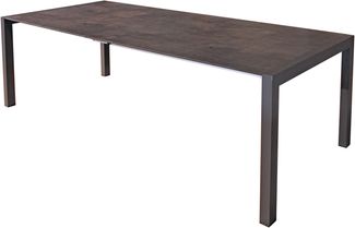 Gartentisch HARALD - Kunststoff, Grau, 267 x 92 x 75 cm | Ausziehtisch Esstisch Wetterfest Outdoor Tisch