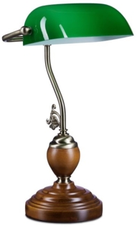 Bankerlampe JONES mit Holzfuß 10016607