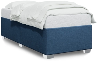 vidaXL Bettgestell ohne Matratze Blau 100x200 cm Stoff 3284456