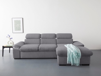 COTTA Ecksofa Lola L-Form mit Kopfteilfunktion & Hocker, Set, wahlweise mit Bettfunktion, Bettkasten & Armteilverstellung