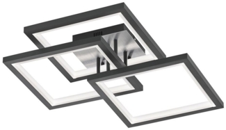 LED Deckenleuchte, dimmbar 3-Stufen, dunkelgrau, L 56 cm