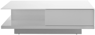 SalesFever Couchtisch Couchtisch 120 x 60 x 36 cm weiß MDF, Glas L = 120 x B = 60 x H = 36