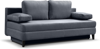 Schlafsofa (B/H/T: 200x91x100 cm) in Blau-grau