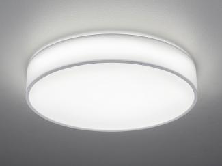 LED Deckenleuchte LUGANO mit Fernbedienung, Stoffschirm Weiß Ø 60cm