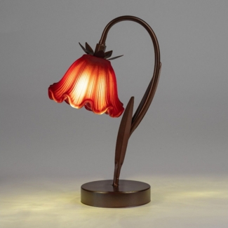 formano LED Tischleuchte Blume, Mit Timerfunktion, Rot, Motiv: Blüte