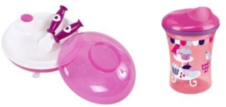 BIECO Kindergeschirr-Set Bieco 3-tlg. Warmhalte-Teller-Set inkl. Besteck (2-tlg)