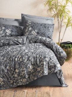 Ranforce Single XXL Bettbezug-Set (DE), 'Comely', Anthrazit