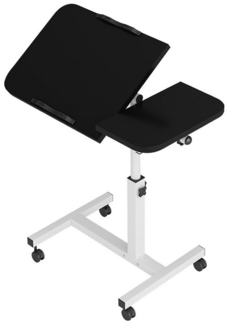 GarveeMore Beistelltisch Höhenverstellbar C-Form Laptoptisch Bett Sofa,mit Rollen, kippbarer Überbetttisch für Couch,Home Office,Krankenhaus