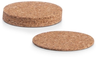 Neuetischkultur Glasuntersetzer Kork-Untersetzer 6-teilig für Gläser, Set, 6-tlg, Bierdeckel Flaschendeckel