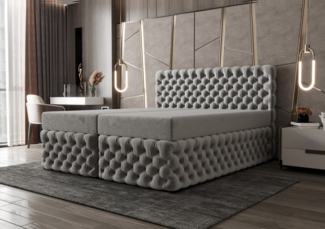 B&B Home Boxspringbett Boxbett Figo III (H3 Matratze Bonellfederung, Kopfteil, Bettkasten und Topper)