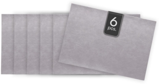 ASA SELECTION Platzset VEGAN LEATHER, Tisch-Set, Silbergrau, B 33 cm, (Set, 6-St)