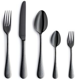 Amefa SIERRA Besteckset 30-teilig PVD schwarz gehämmert