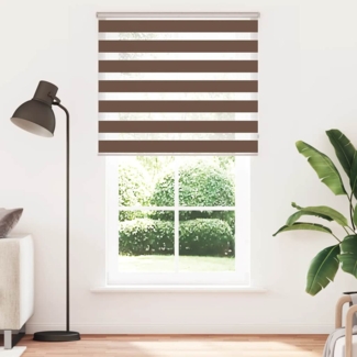 vidaXL Zebrarollo Braun 135x230 cm Stoffbreite 130,9 cm Polyester 4014398