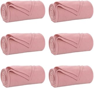 vidaXL Wohndecken 6 Stück Rosa 170 x 130 cm Fleece 42017081