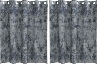 vidaXL Samtvorhänge mit Vorhängen 2 pcs Silber Grau 140 x 140 cm Samt 4107648