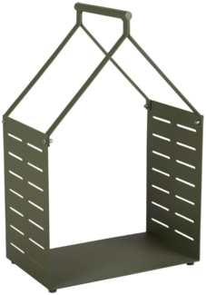 Kaminholzregal Belfort aus Aluminium, Grün