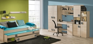 99rooms Gammi Kinderzimmer-Set I Santana Eiche Grau