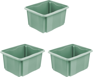keeeper Aufbewahrungsbox Emil, 3er Set, 24 L, 41 x 34,5 x 22 cm (Set, 3 St), ineinander und aufeinander stapelbar