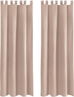 Bestlivings Vorhang (2 St), Schlaufen, blickdicht, Gardinenset "Blickdicht" mit Schlaufen inkl. Zubehör