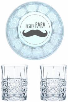 Nachtmann Whiskyglas Gravur Bester Papa, Whiskeygläser Set, Gravur, Geschenk, Kristallglas, 345 ml, 2er Set