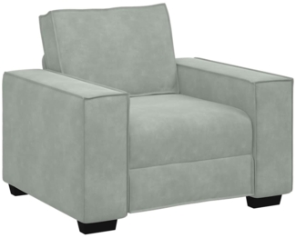 vidaXL Sessel Hellgrau 60 cm Samt 4105000