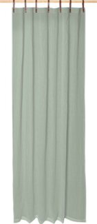 Magma Heimtex Vorhang Schlaufenschal Lederschlaufen ca. 135x245 cm Evi (1 St), Schlaufe, transparent, durchsichtig, Leinen Look, nicht lichtecht