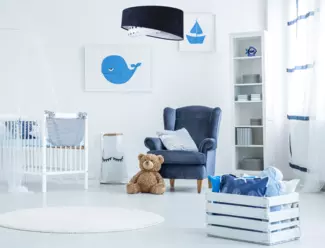 BPS Koncept 060-116 Hängeleuchte Galaxy marineblau, weiß 1 x E27 Ø 50cm H:105cm dimmbar