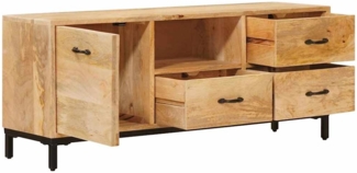 vidaXL TV-Ständer Braun 110 x 30 x 46 cm Massivholz Mango 4104604