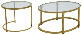 Mirabeau Couchtisch Couchtisch 2er Set Ninove antikgold