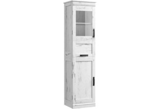GarveeMore Hochschrank 170cm Badezimmerschrank - Badschrank Hochschrank mit Türen