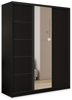 Masseno Schwebetürenschrank PINA Kleiderschrank mit Spiegel und Schubladen Schlafzimmerschrank