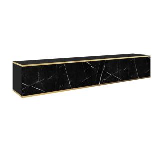 MOEBLO TV-Board Dayn RTV 175 (Lowboard Fernsehtisch TV Bank TV Tisch Fernseher Tisch TV Möbel, RTV-Schrank mit goldenen Einsätzen Hängend), (HxBxT):30x175x32cm