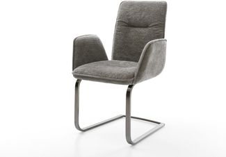 Freischwinger Vinja-Flex Bouclé Soft Schlamm Freischwinger flach Graphit