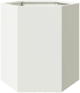 vidaXL Pflanzkübel Weiß Sechseckig 46x40x45 Stahl 851110