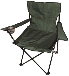 Anglersessel m. Getränkehalter Campingsessel Campingstuhl Festivalstuhl faltbar Grün