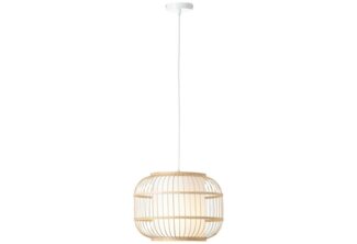 Brilliant Leuchten No. 99266-09 Bones Pendelleuchte 40cm natur weiß E27