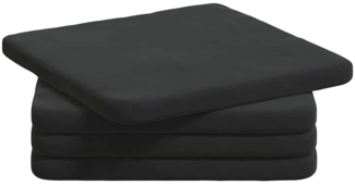 vidaXL Sitzkissen 4 pcs Schwarz 40 x 40 x 3 cm Samt 42015212
