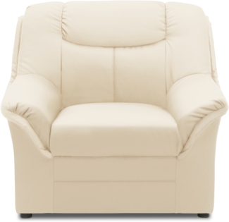 DOMO. collection Sessel Berlin FK, Polstersessel mit Federkernpolsterung, Armsessel, Cocktailsessel, Loungesessel 95 x 90 x 89 cm (BxTxH), beige