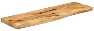 vidaXL Tischplatte 120x30x2,5 cm Baumkante Massivholz Raues Mangoholz 370338