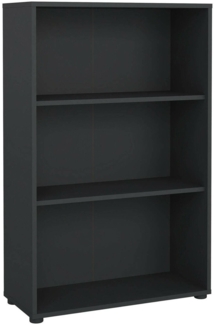 Dmora Bücherregal Sparto, Büroregal, Mobiler Buchhalter, Bücherbrett, 80x34 h124 cm, Grau