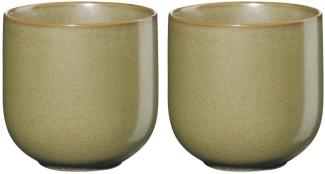 ASA Selection coppa miso Teebecher, 2er Set, Teetasse, Kaffeebecher, Tee Becher, Tasse, Porzellan, Gelb, 200 ml, 19080194