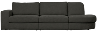 Sofa Family aus Webstoff Rechts, Anthrazit