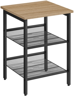 Valora Couchtisch / Nachttisch mit 2 Ablagen - Sonoma Eiche Loft-Stil