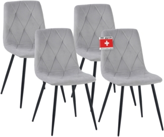 Albatros Esszimmerstuhl Dora mit Stoff Bezug stilvolles Vintage Design, belastbar mit 110Kg, Polsterstuhl - Moderner Küchenstuhl, Stuhl Esszimmer