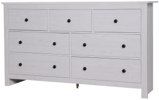 KLAM HOME Kommode Sideboard Küchenschrank Beistellschrank Aufbewahrungsschrank (Mit 7 Schubladen 140*40*89cm), Anrichte Standschrank für Wohnzimmer