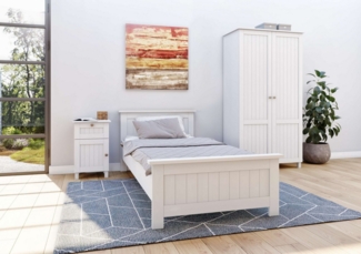 Home affaire Massivholzbett Juventus, Bett, Massivholzbett, Holzbett, Bettrahmen (Breite/Belastbarkeit 140cm/180 KG), Breite 90 cm, aus massiver Kiefer, FSC®-zertifiziert